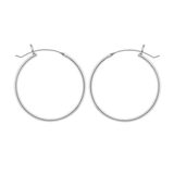 Wheeler Sterling Silver 1.40" Hoop Earring