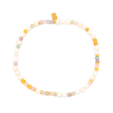 Pura Vida -  Gold Venice Mixed Bead Stretch Anklet