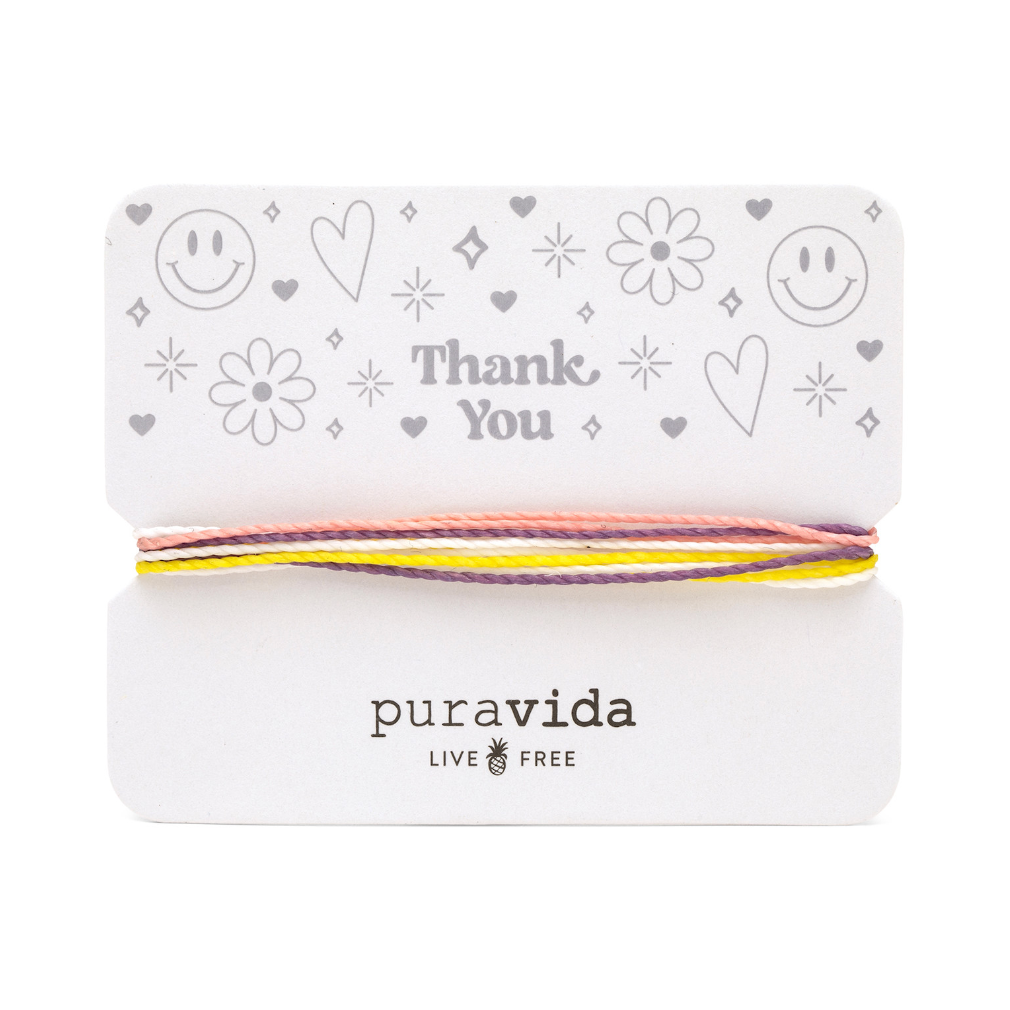 Pura Vida Thank You Gifting Original Bracelet  on Card