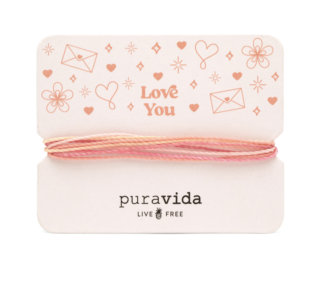 Pura Vida Love You Gifting Original Bracelet on Card