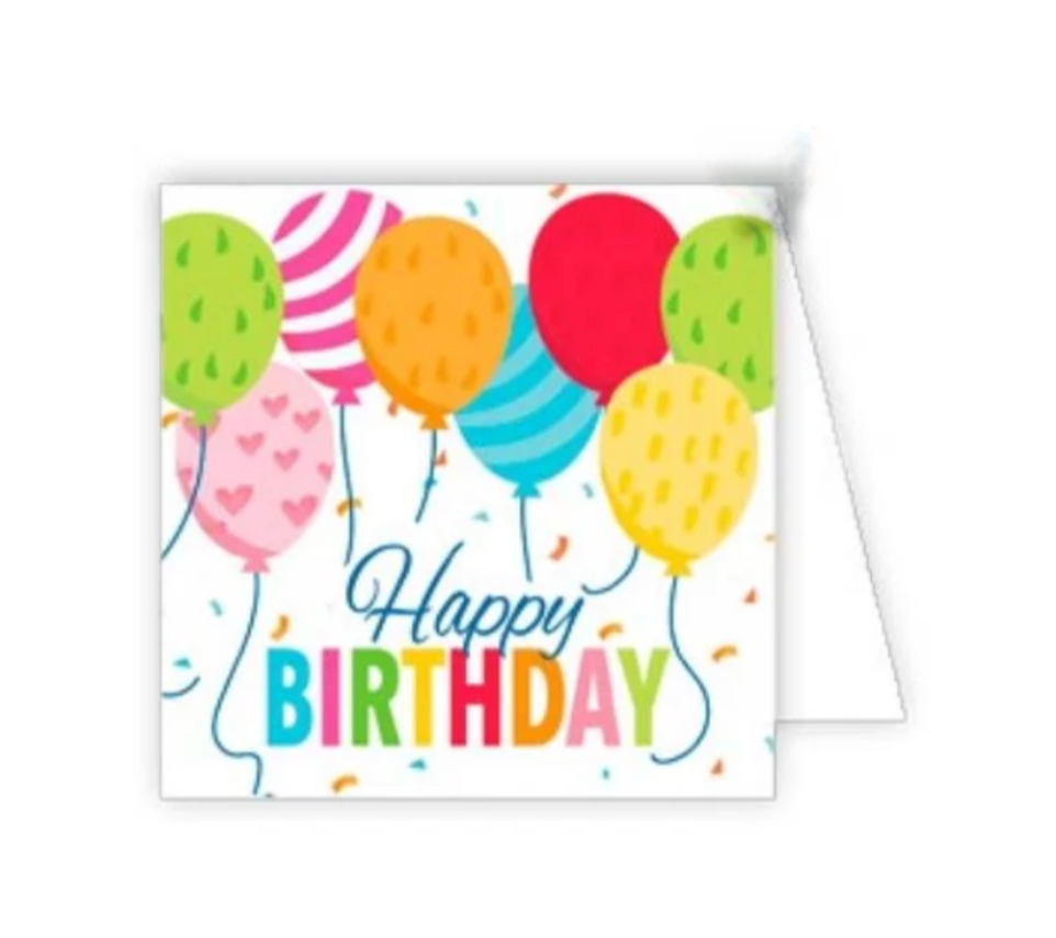 Rosanne Beck Happy Birthday Balloons/Confetti Enclosure Card 