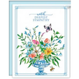 Rosanne Beck - Sympathy Card - Handpainted Floral With Bamboo Trellis