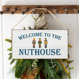 Rustic Marlin - Twine Sign - Welcome to Nuthouse