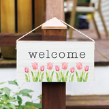 Rustic Marlin - Welcome Tulips Twine Signs