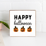 Rustic Marlin - Wood Block - Happy Halloween