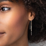 Scout Curated Wears -Chromacolor Miyuki Thread Earring - Dark Multi/Gold