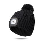 Night Scope Pom Hat Black