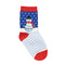 Socksmith Kids Socks Festive Snowman in Blue—holiday-themed children’s socks. Available at Be Charmed