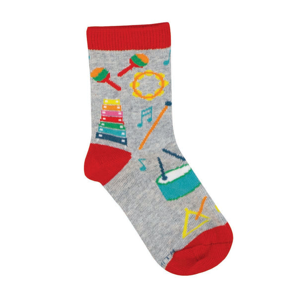 Socksmith Kids Socks Music Class, size 2–4 years—fun music-themed toddler socks. Available at Be Charmed
