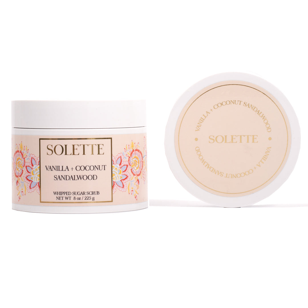 Solette Vanilla Coconut Sandalwood Whipped Sugar Scrub 