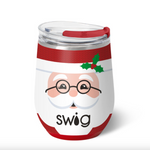Swig Mr Claus Stemless Wine Cup 12oz – insulated and durable wine cup for parties and everyday use. Available at Be Charmed.