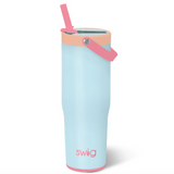 Swig Sea Breeze Leakproof To-Go Tumbler 30oz – insulated travel tumbler with secure leakproof lid. Available at Be Charmed.