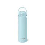 Light blue water bottle with a handle on a white background. Available at Be Charmed