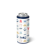 Can cooler with beach-themed design and 'swig' branding on a white background. Available at Be Charmed