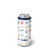 Can cooler with beach-themed design and 'swig' branding on a white background. Available at Be Charmed