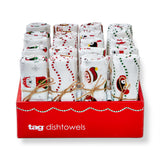 Tag Holiday Cheer Floursack towel featuring a festive holiday graphics and cheerful seasonal typography, available at Be Charmed.