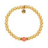 T. Jazelle - 18K Gold Filled Cape Bracelet Coral Opal Ball