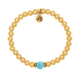 T. Jazelle - 18K Gold Filled Cape Bracelet Larimar Ball