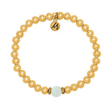 T. Jazelle - 18K Gold Filled Cape Bracelet White Opal Ball
