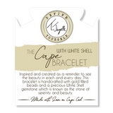 T. Jazelle - 18K Gold Filled Cape Bracelet White Shell Ball