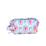 The Darling Effect Essentials quilted cosmetic makeup pouch for organizing beauty products and toiletries in a stylish quilted bag Available at Be Charmed
