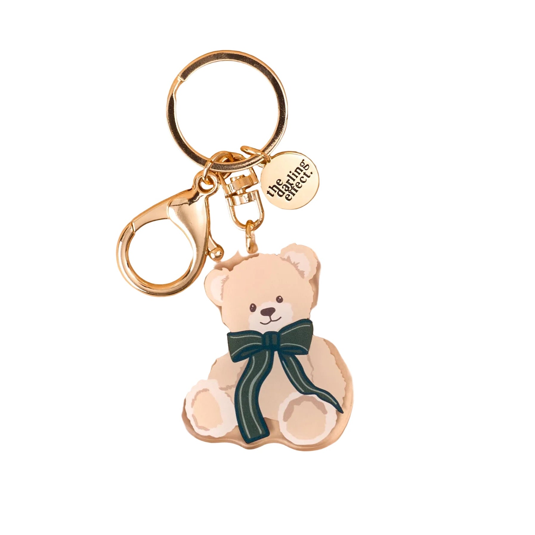 The Darling Effect Acrylic Teddy Bear Theo Keychain available at Be Charmed