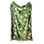 Green Darling Effect Blanket with dog pattern on a white background. Available at Be Charmed