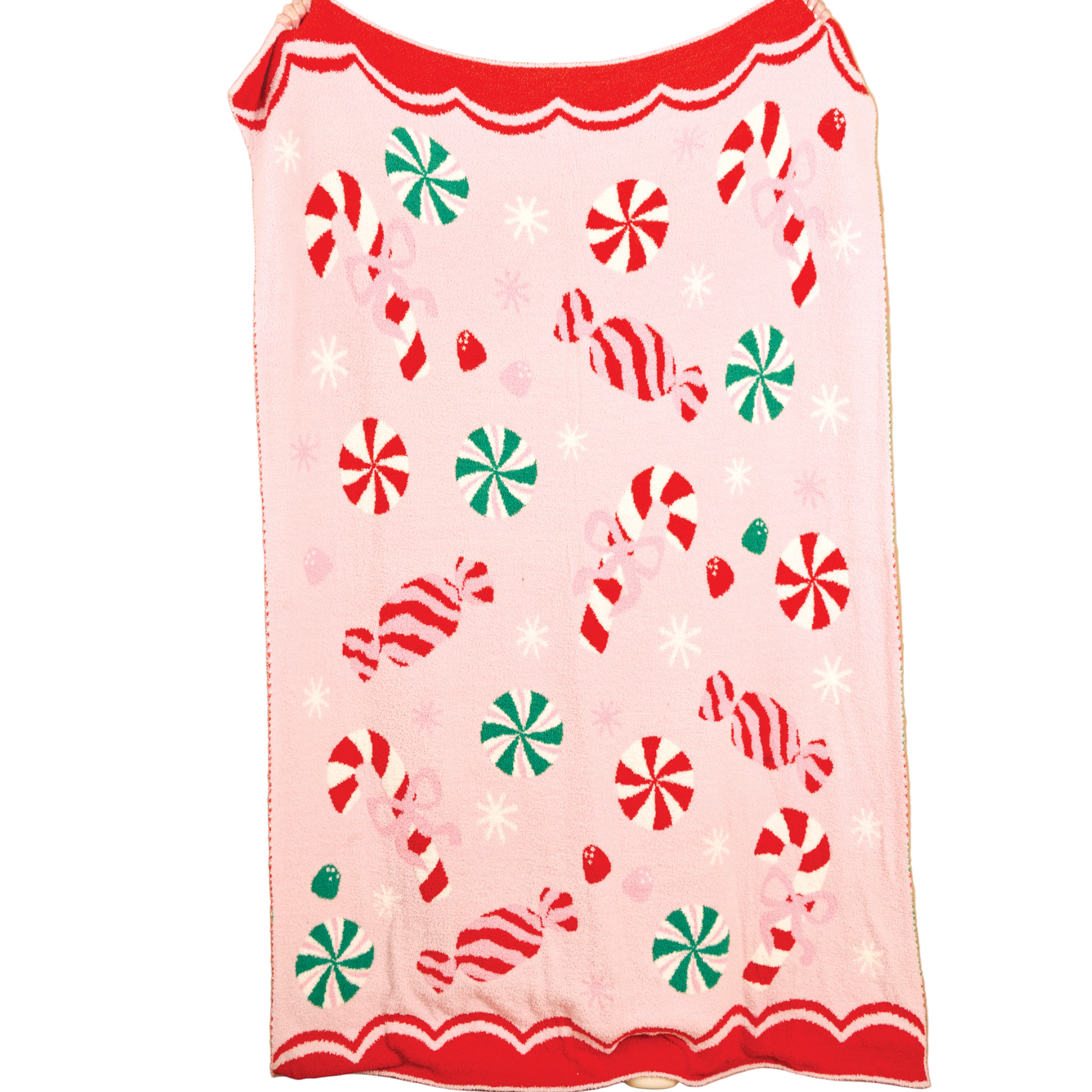 The Darling Effect Cozy Dreams Sugar rush candy themed Luxe Blanket – ultra-soft luxe throw blanket for warmth and gifting. Available at Be Charmed.