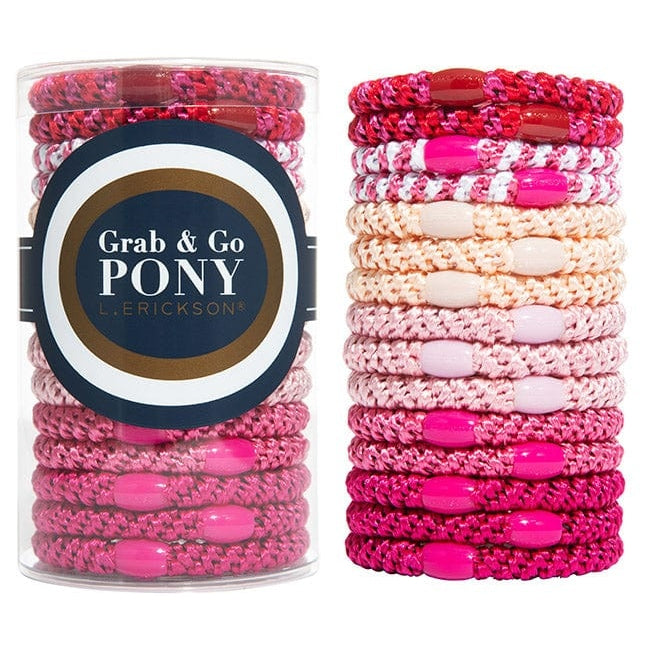 L. Erickson Grab & Go Pony Tube Think Pink
