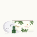 Thymes Frasier Fir Pura Machine Set with fragrance diffuser and refill for a fresh pine aroma. Available at Be Charmed.