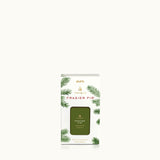 A package of Thymes Frasier Fir Pura Refill for smart home diffusers, featuring a green and white label with a sprig of fir branches. Available at Be Charmed