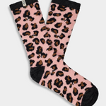 UGG Leslie Graphic Crew Socks Soft Kiss Leopard