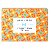Colorful box of 'Family Fun Trivia' game from 'Games Room'. Available at Be Charmed