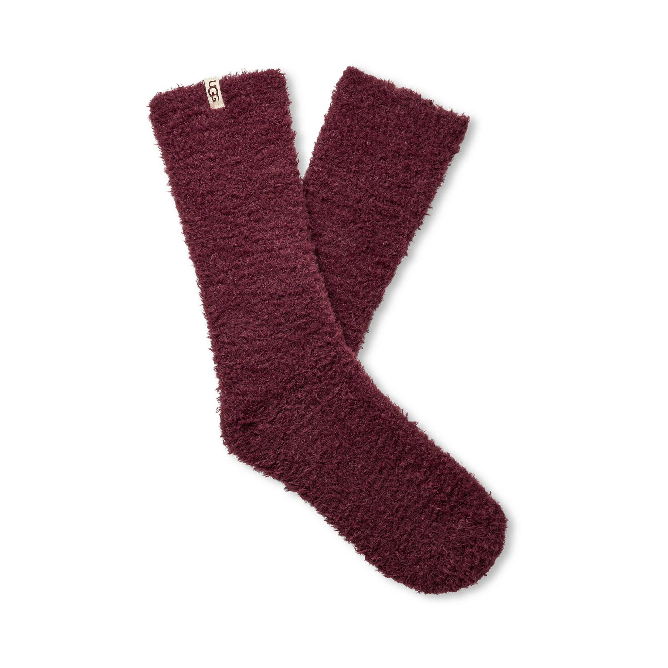 UGG Teddi Wild Grape Cozy Crew Sock – plush and cozy women’s socks for lounging, layering, or gifting. Available at Be Charmed.