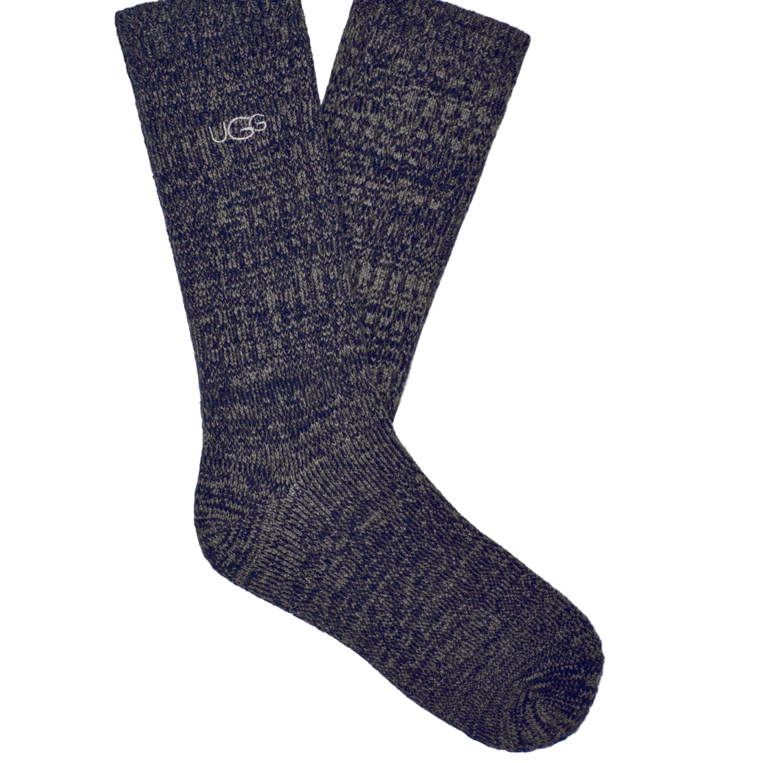 UGG Men’s Navy Trey Rib Knit Crew Sock – soft and versatile men’s ribbed crew socks. Available at Be Charmed.