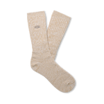 UGG Men’s White Pepper Trey Rib Knit Crew Sock – soft and versatile men’s ribbed crew socks. Available at Be Charmed.