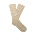 UGG Rib Knit Muted Brass Slouchy Crew Sock – soft rib-knit women’s crew sock with relaxed slouchy fit. Available at Be Charmed.
