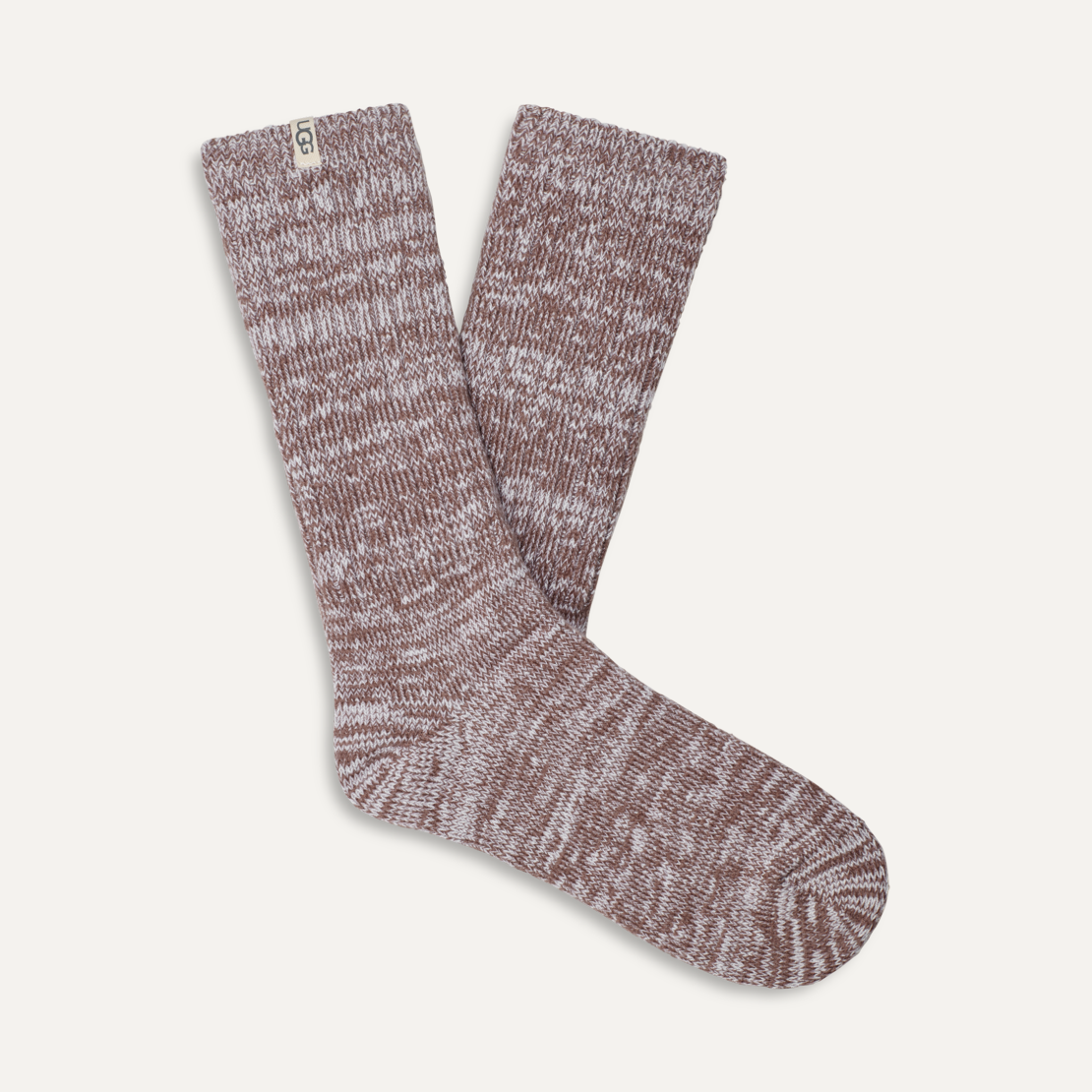 UGG Rib Knit Slouchy allspice Crew Sock – soft rib-knit women’s crew sock with relaxed slouchy fit. Available at Be Charmed.