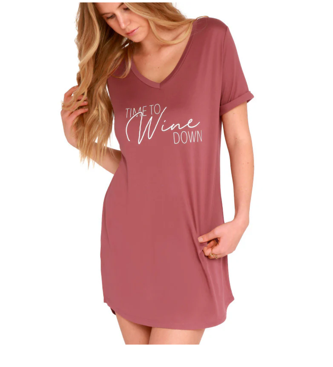 Hello Mello Sleep Shirt To to Wine Down
