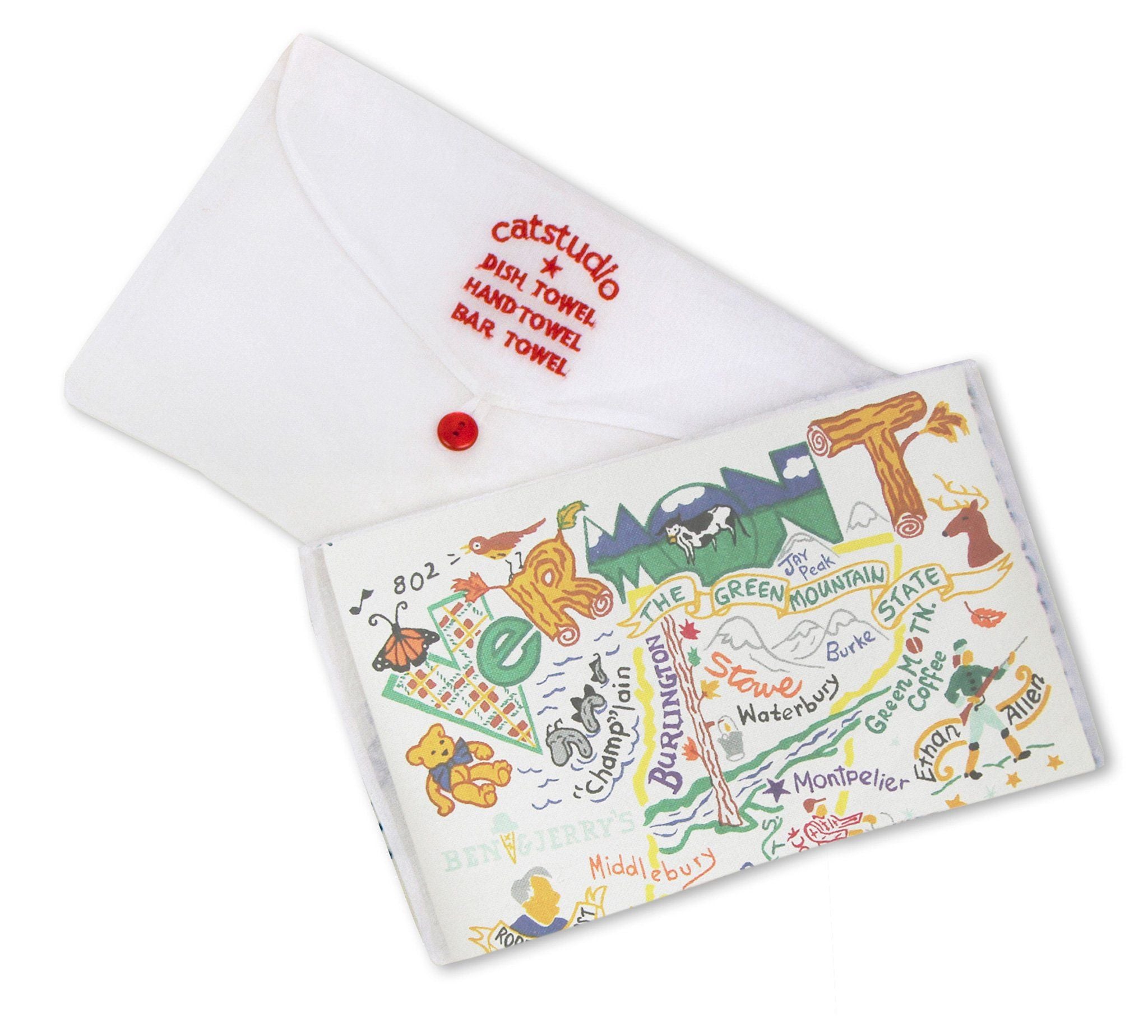 Catstudio Vermont Dish Towel with packaging