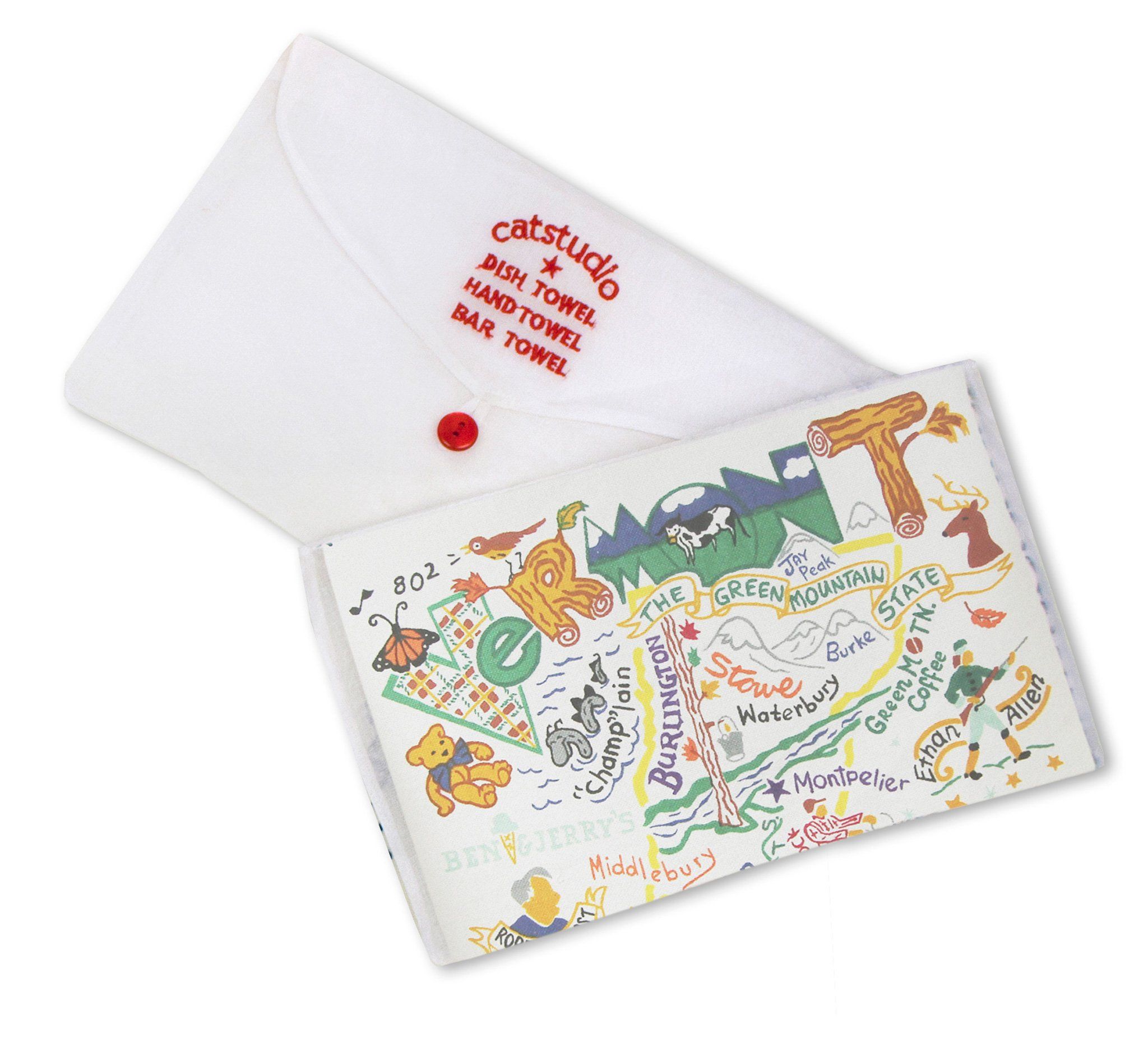 Catstudio Vermont Dish Towel with packaging