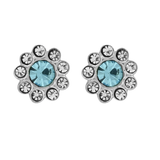 Wheeler Sterling Silver Crystal Mix Round Earrings, featuring a sophisticated mix of sparkling crystals, available at Be Charmed.