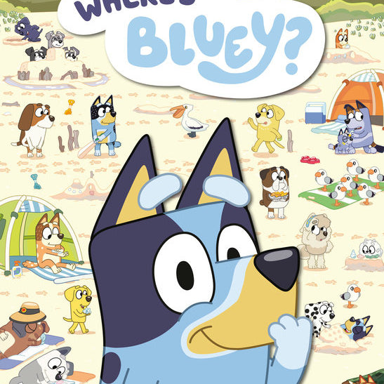 Where’s Bluey activity book by Random House – fun puzzles, games, and challenges for kids. Available at Be Charmed.