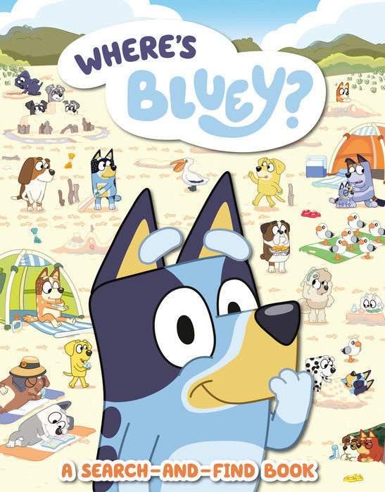 Where’s Bluey activity book by Random House – fun puzzles, games, and challenges for kids. Available at Be Charmed.