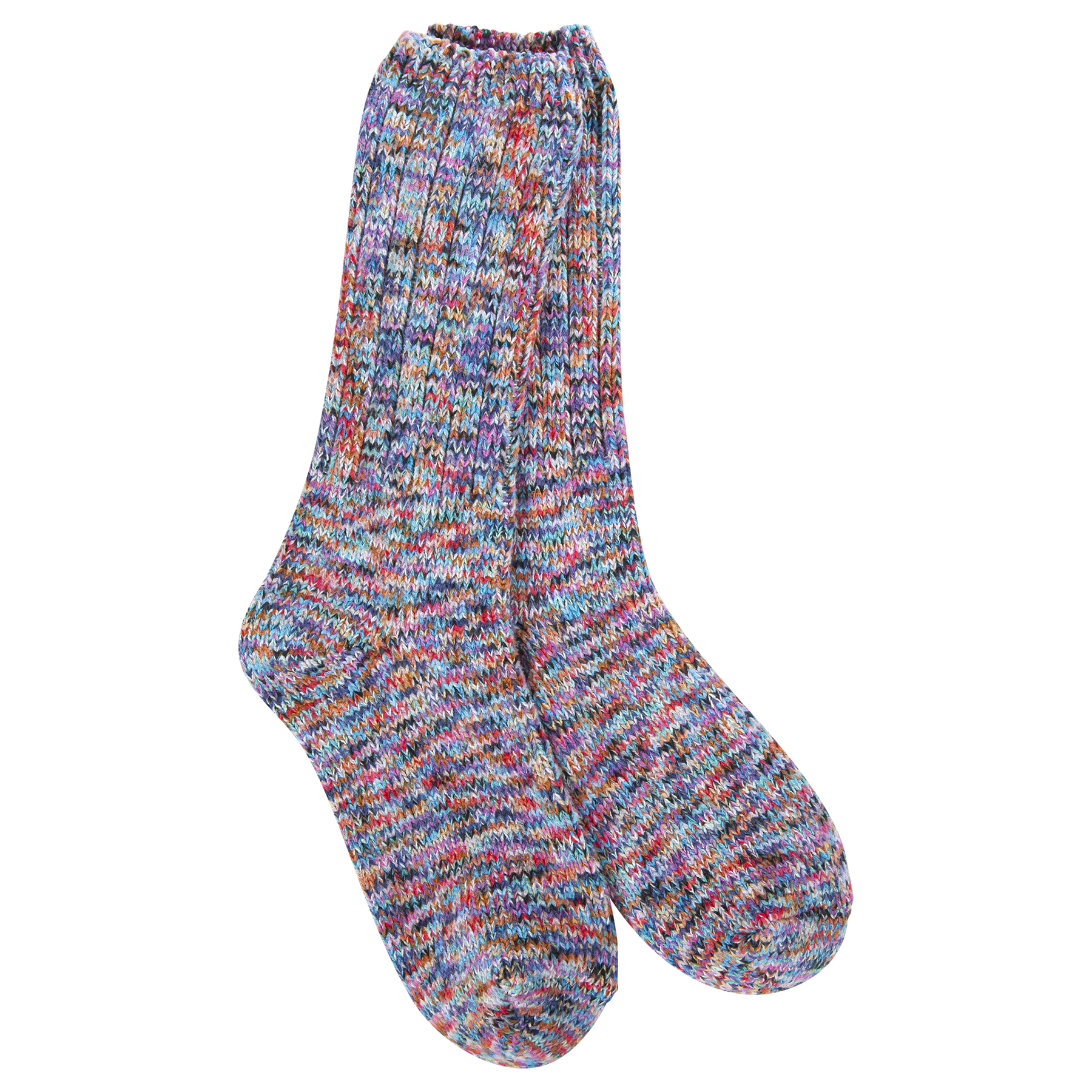 World’s Softest Socks Indigo Ragg Crew – soft knit crew socks for cozy everyday comfort. Available at Be Charmed.