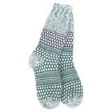 World’s Softest Socks Spruce Multi Gallery Textured Crew – soft, stylish textured knit socks for cozy everyday wear. Available at Be Charmed.