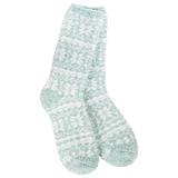 World’s Softest Socks Fair Isle Green Winter Crew – plush and cozy socks for warmth and comfort in cold weather. Available at Be Charmed.