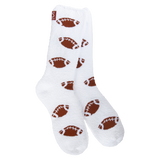 World’s Softest Socks Football Cozy Crew – plush and ultra-soft everyday socks for lounging or gifting. Available at Be Charmed.