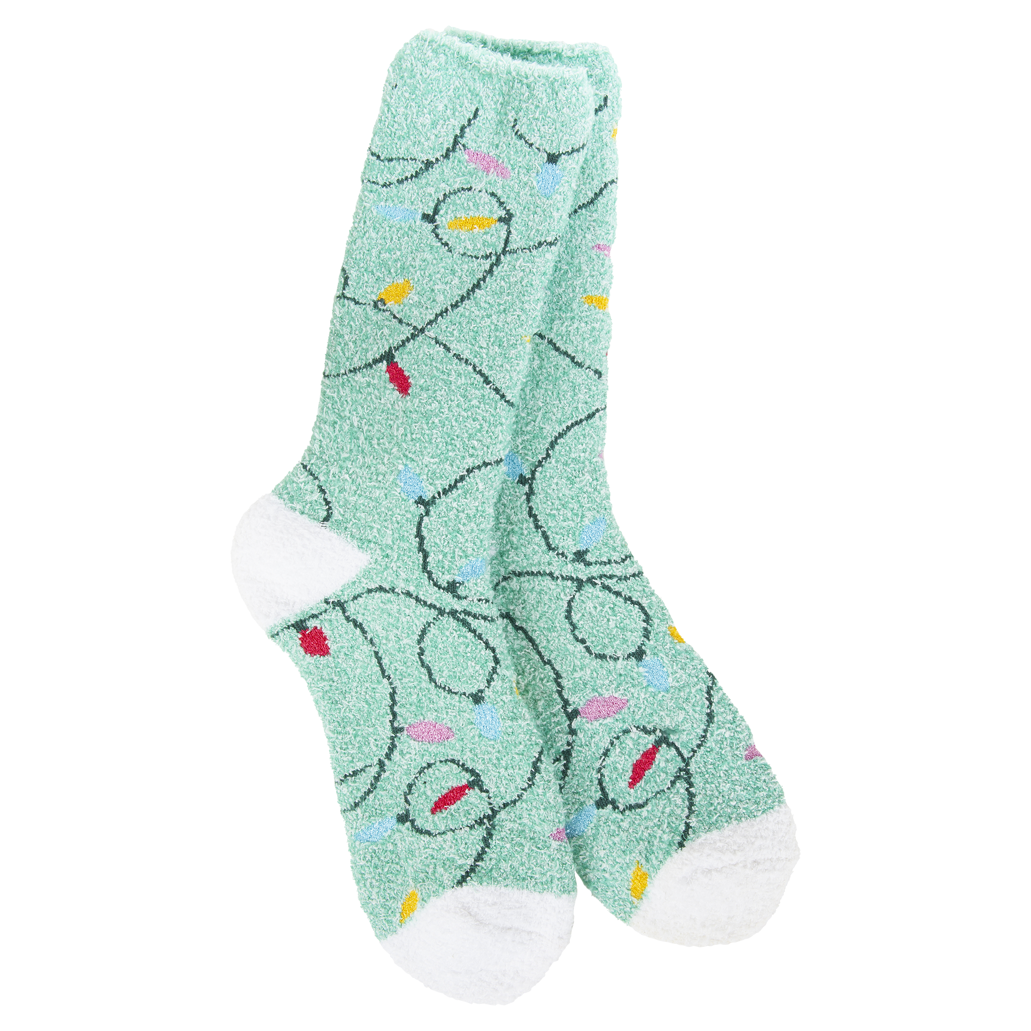 World’s Softest Socks Holiday Lights Cozy Crew – plush and ultra-soft everyday socks for lounging or gifting. Available at Be Charmed.