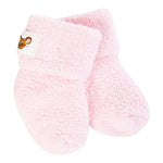 World’s Softest Socks Mouse Creek Pink Candy Infant Cozy Cuff Crew – ultra-soft baby socks for warmth and comfort. Available at Be Charmed.
